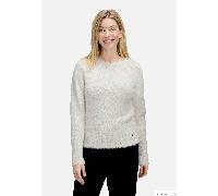 Strickpullover BETTY & CO "Damen mit V-Ausschnitt", Damen, Gr. 38, weiß (cream), Strick, Obermaterial: 40% Polyamid, 30% Baumwolle, 20% Polyacryl, 10% Polyester, figurumspielend normal, Rundhals, Pull