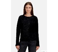 Strickpullover mit V-Ausschnitt Schwarz 40