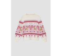 Strickpullover mit Weihnachtsmotiven 116/122 creme|mehrfarbig 2170364.04X5.116_122