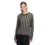 Strickpullover mit Wellenmuster braun 40