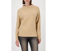 Strickpullover MONARI, Damen, Gr. 40, beige, Strick, Obermaterial: 50% Polyacryl, 28% Polyester, 13% Wolle, 9% Alpaka, clean, unifarben, regular fit hüftlang, Rundhals, Raglanärmel Rippstrickbündchen,