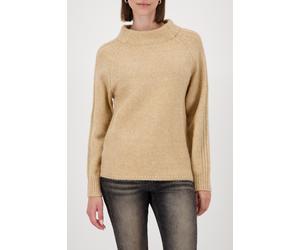 Strickpullover MONARI, Damen, Gr. 42, cognac, Strick, Obermaterial: 50% Polyacryl, 28% Polyester, 13% Wolle, 9% Alpaka, unifarben, regular fit hüftlang, Rundhals, Raglanärmel Rippstrickbündchen, Pullo