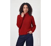 Strickpullover MONARI "Pullover Basic Chenille", Damen, Gr. 38, autumn rot, Strick, Obermaterial: 100% Polyester, unifarben, regular fit taillenbedeckt, Rundhals, Raglanärmel Rippstrickbündchen, Pullo