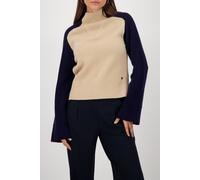 Monari Pullover mit Colorblock-Design Strick Rundhals Raglanärmel Damen cinnamon Gr. 40