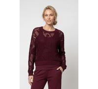 Strickpullover MONARI "Pullover Cornelly", Damen, Gr. 40, dkbordeaux, Strick, Obermaterial: 100% Viskose, unifarben, regular fit taillenbedeckt, Rundhals, eingesetzt angesetztes Bündchen, Pullover Str
