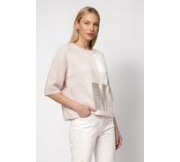 Strickpullover MONARI "Pullover Intarsie", Damen, Gr. 36, hellrosa, Strick, Obermaterial: 59% Polyacryl, 34% Viskose, 7% Polyester, regular fit taillenbedeckt, Rundhals, eingesetzt gerader Abschluss,