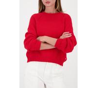 Strickpullover MONARI "Pullover uni", Damen, Gr. 40, chilli pepper, Strick, Obermaterial: 100% Baumwolle, unifarben, regular fit normal, Rundhals, Bündchen, Pullover Strickpullover, Rundhalsausschnitt