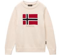 Strickpullover NAPAPIJRI, Jungen, Gr. 14, beige (beige dimity), Strick, Obermaterial: 100% Baumwolle, Rundhals, Rippbündchen, Pullover Strickpullover, Rundhals, Rippbündchen (34254669-14) beige dimity