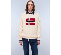 Strickpullover NAPAPIJRI "MURA", Herren, Gr. M, beige dimity, Strick, Obermaterial: 100% Baumwolle, Rundhals, Rippbündchen, Pullover, Rundhals, Rippbündchen, Markenstickerei (36904201-M) beige dimity