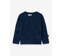 Strickpullover NMFOLIVIA Mädchen NAME IT, Schleifen blau Gr. 110