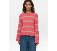 Strickpullover NÜMPH "Nümph Jumper NUKRISTY", Damen, Gr. L, fandango pink, Obermaterial: 88% Baumwolle, 12% Metall, Pullover Strickpullover (55834732-L) fandango pink