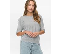 Strickpullover NÜMPH "Nümph Jumper NUMISJA", Damen, Gr. XXL, silber, Obermaterial: 76% Viskose, 16% Polyester, 8% Metall, Pullover Strickpullover (54726939-XXL) silber