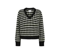 Strickpullover NÜMPH "Nümph Sweater NUBILA", Damen, Gr. XS, caviar, Obermaterial: 36% Polyacryl, 23% Polyamid, 22% Wolle, 10% Polyester, 4% Alpaka, 5% Metall, Pullover Strickpullover (31070246-XS) cav