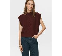 Strickpullover NÜMPH "Nümph Sweater NUCALY", Damen, Gr. XS, winetasting, Obermaterial: 60% Baumwolle, 30% Polyacryl / Acryl, 10% Wolle, Pullover Strickpullover (52541540-XS)