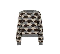 Strickpullover NÜMPH "Nümph Sweater NULILA", Damen, Gr. S, schwarz coffee, Obermaterial: 41% Viskose, 34% Polyester, 19% Polyamid, 6% Metall, Pullover (11147148-S) schwarz coffee