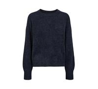 Strickpullover NÜMPH "Nümph Sweater NURIETTE", Damen, Gr. S/M, schwarz sapphire, Obermaterial: 32% Alpaka, 32% Wolle, 30% Polyamid, 6% Elasthan, Pullover (39416866-M) schwarz sapphire