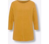 Strickpullover HEINE "Oversized Pullover", Damen, Gr. 40/42, gelb (ocker), 100% Baumwolle, unifarben, Pullover Strickpullover (92926835-40) ocker