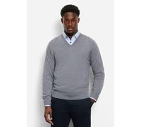 Strickpullover OLYMP "OLYMP Casual Strick", Herren, Gr. 4XL, silbergrau, 100% Schurwolle, Pullover Strickpullover (50446449-4XL) silbergrau