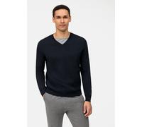 Strickpullover OLYMP "OLYMP Casual Strick", Herren, Gr. L, marine, 100% Schurwolle, Pullover Strickpullover (22597524-L) marine