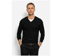 Strickpullover OLYMP "OLYMP Casual Strick", Herren, Gr. L, schwarz, 85% Schurwolle, 15% Seide, Pullover Strickpullover (32351268-L) schwarz