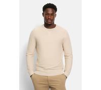 Strickpullover OLYMP "OLYMP Casual Strick", Herren, Gr. M, hellbeige, 100% Baumwolle, Pullover Strickpullover (11537905-M) hellbeige