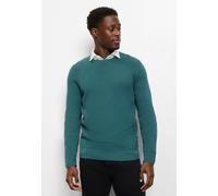 Strickpullover OLYMP "OLYMP Casual Strick", Herren, Gr. M, türkis, 89% Baumwolle, 11% Polyamid, Pullover Strickpullover (47758533-M) türkis