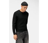 Rundhalspullover OLYMP "OLYMP Strick Casual", Herren, Gr. S, schwarz, Obermaterial: 100% Schurwolle, normal, Rundhals, Pullover Rundhalspullover, moderner Strickpullover (84831741-S) schwarz