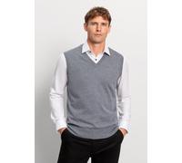 Strickpullover OLYMP "OLYMP Casual Strick", Herren, Gr. S, silbergrau, 100% Schurwolle, Pullover Strickpullover (70595943-S) silbergrau