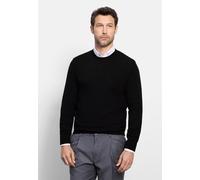 OLYMP Herrenpullover Casual Strick Rundhals Single Jersey Regular Fit Schwarz XL