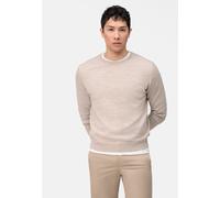 Strickpullover OLYMP "OLYMP Casual Strick, Pullover", Herren, Gr. 3XL, hellbeige, 100% Schurwolle, Pullover Strickpullover (87179532-XXXL) hellbeige