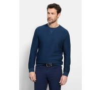 Strickpullover OLYMP "OLYMP Casual Strick, Pullover", Herren, Gr. L, blau, 100% Baumwolle, Pullover Strickpullover (92537230-L) blau