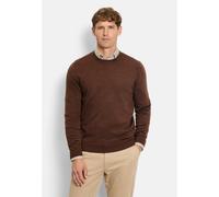 OLYMP Casual Regular Fit Strickpullover Rundhals braun, Einfarbig