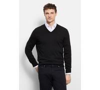 Strickpullover OLYMP "OLYMP Casual Strick, Pullover", Herren, Gr. L, schwarz (graphit), 100% Schurwolle, Pullover Strickpullover (34252915-L) graphit