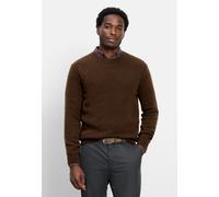 Strickpullover OLYMP "OLYMP Casual Strick, Pullover", Herren, Gr. M, braun (bordeaux), 100% Schurwolle, Pullover Strickpullover (62105243-M) bordeaux