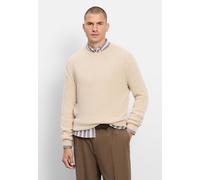 Strickpullover OLYMP "OLYMP Casual Strick, Pullover", Herren, Gr. S, beige (hellbeige), 50% Wolle, 25% Polyacryl, 24% Polyamid, 1% Elasthan, Pullover Strickpullover (16149752-S) hellbeige