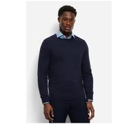 Strickpullover OLYMP "OLYMP Casual Strick, Pullover", Herren, Gr. XL, blau (marine), 85% Schurwolle, 15% Seide, Pullover Strickpullover (72554503-XL) marine