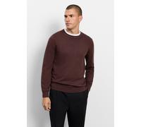 Strickpullover OLYMP "OLYMP Casual Strick, Pullover", Herren, Gr. XL, bordeaux, 100% Schurwolle, Pullover Strickpullover (33732325-XL) bordeaux