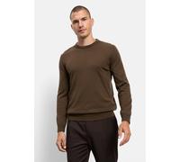Strickpullover OLYMP "OLYMP Casual Strick, Pullover", Herren, Gr. XL, schwarz, braun, 100% Schurwolle, Pullover Strickpullover (56923342-XL) schwarz, braun