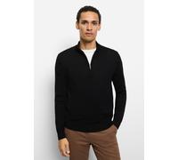 OLYMP Casual Regular Fit Troyer schwarz, Einfarbig