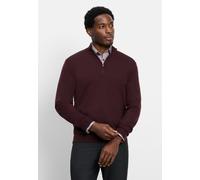 Strickpullover OLYMP "OLYMP Casual Strick, Regular Fit", Herren, Gr. M, braun (bordeaux), 100% Schurwolle, Pullover Strickpullover (30666157-M) bordeaux
