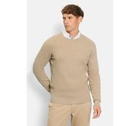 OLYMP Casual Regular Fit Pullover hellbeige, Strukturiert