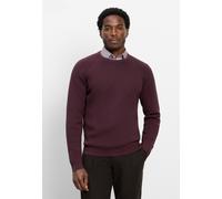Strickpullover OLYMP "OLYMP Level Five Strick, Pullover Rundhals", Herren, Gr. M, bordeaux, 89% Baumwolle, 11% Polyamid, Pullover Strickpullover (63612308-M) bordeaux