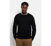 Strickpullover OLYMP "OLYMP Level Five Strick, Pullover Rundhals", Herren, Gr. XL, schwarz, 89% Baumwolle, 11% Polyamid, Pullover Strickpullover (95009362-XL) schwarz