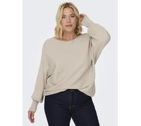 ONLY CARMAKOMA Damen CARNEW Adaline L/S Pullover KNT Strickpullover, Pumice Stone, 42-70 Größen