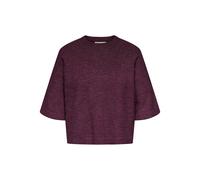 Strickpullover ONLY CARMAKOMA "CARSIMONI 3/4 PULLOVER KNT NOOS", Damen, Gr. S, lila (mauve wine detail:melange), Strick, Obermaterial: 74% Polyacryl, 24% Polyester, 2% Elasthan, meliert, regular fit n
