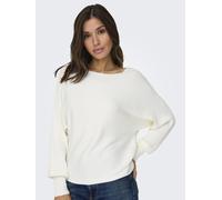 ONLY Damen Onladaline L/S Short Pullo KNT Noos Strickpullover Mit U-Boot-Ausschnitt 15226298,Snow White,L