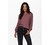 Strickpullover ONLY "ONLADALINE L/S SHORT PULLO KNT NOOS", Damen, Gr. M, bunt (rose braun), Strick, Obermaterial: 80% Viskose, 20% Nylon, unifarben, regular fit normal, U-Boot-Ausschnitt, Rippstrickbü