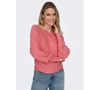 ONLY Damen Onladaline L/S Short Pullo KNT Noos Strickpullover Mit U-Boot-Ausschnitt 15226298 ,Tea Rose ,S