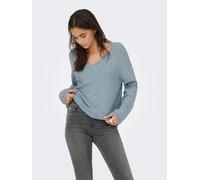 Strickpullover ONLY "ONLARIZONA LS SEQUINS V-NECK PUL KNT", Damen, Gr. XS, arona detail:melange, silber sequins, Strick, Obermaterial: 58% Polyacryl, 23% Nylon, 12% Polyester, 5% metallisierte Fasern,