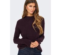 Strickpullover ONLY "ONLCAMILLA O-NECK L/S PULLOVER KNT", Damen, Gr. XL, rot (winetasting detail:melange), Strick, Obermaterial: 74% Polyacryl, 24% Polyester, 2% Elasthan, meliert, regular fit normal,
